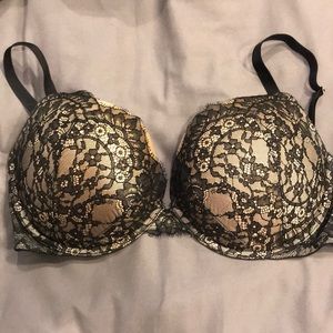 Tan and black Very Sexy push up bra.